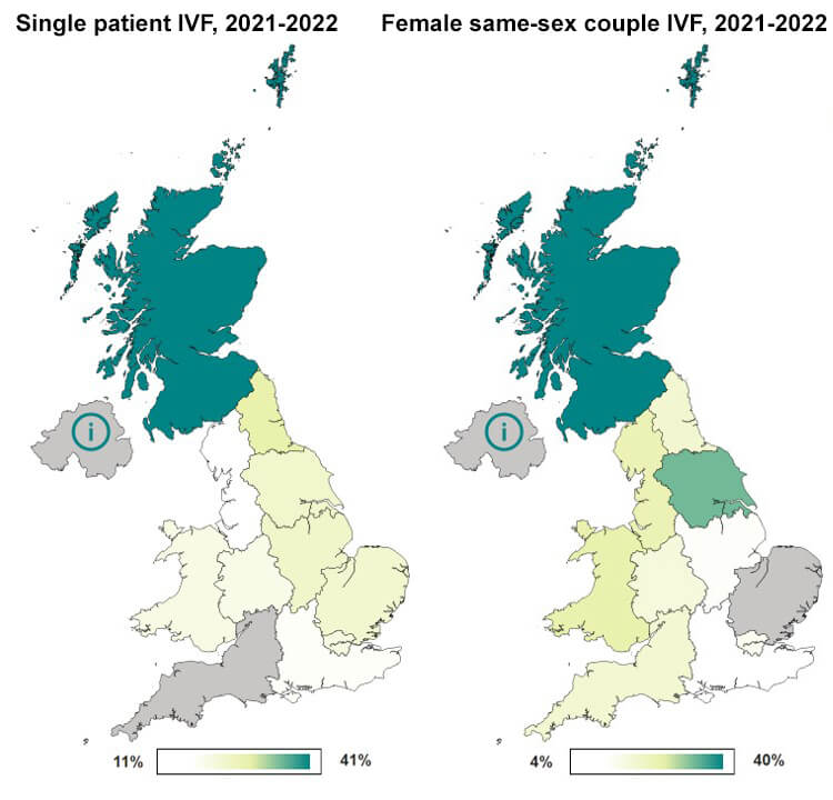 Heat map showing differences in NHS funding across the United Kingdom since 2012.